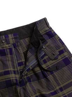 CARLYLE PANT NAVY/OLIVE COTTON PLAID | Engineered Garments Best Sale