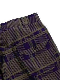 CARLYLE PANT NAVY/OLIVE COTTON PLAID | Engineered Garments Best Sale