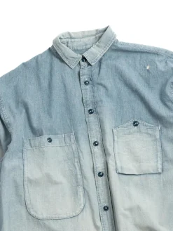 CHAMBRAY BIG POCKET WORK SHIRT CUSTOMISED | H.UNIT Outlet