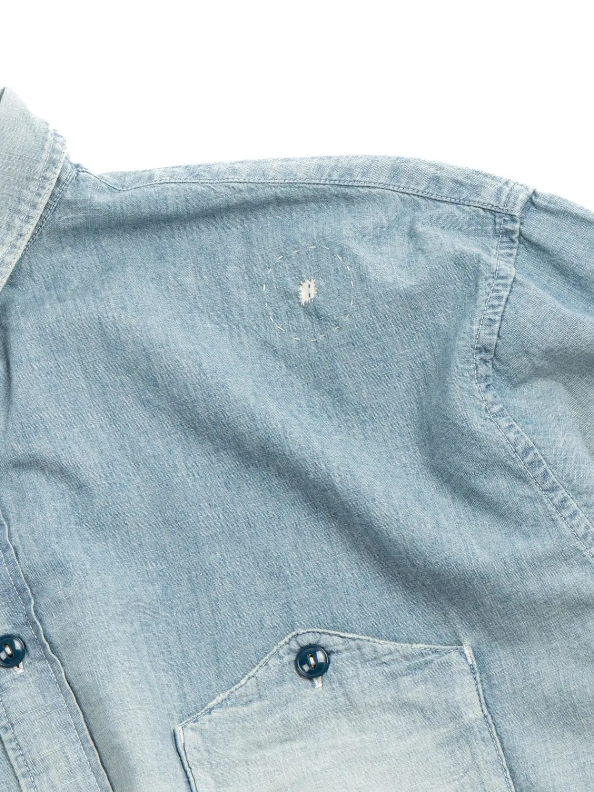 CHAMBRAY BIG POCKET WORK SHIRT CUSTOMISED | H.UNIT Outlet