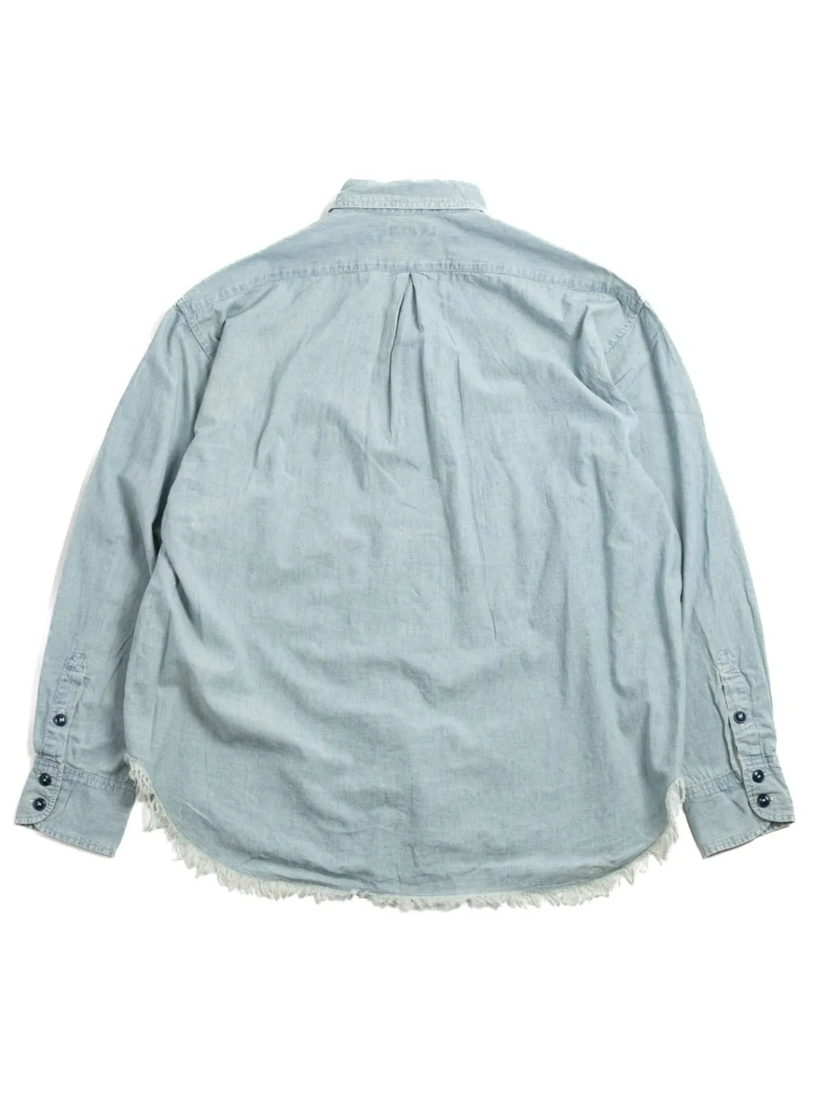 CHAMBRAY BIG POCKET WORK SHIRT (USED WASH) | H.UNIT New