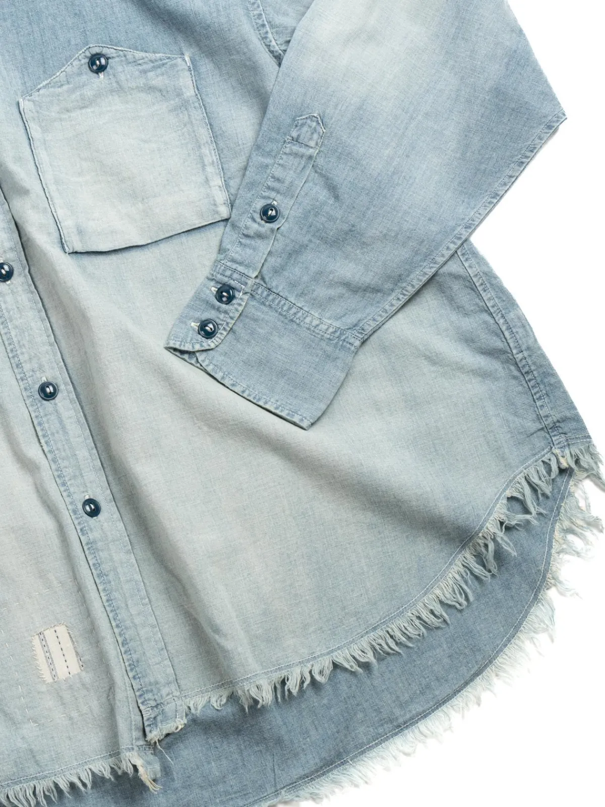 CHAMBRAY BIG POCKET WORK SHIRT CUSTOMISED | H.UNIT Outlet