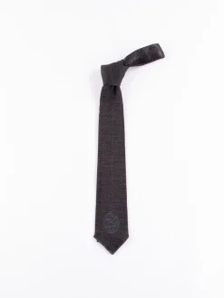 Charcoal Silk Embroidery Knit Tie | Engineered Garments Sale