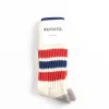 COARSE RIBBED OLDSCHOOL CREW SOCKS CHILI RED / BLUE | RoToTo Cheap