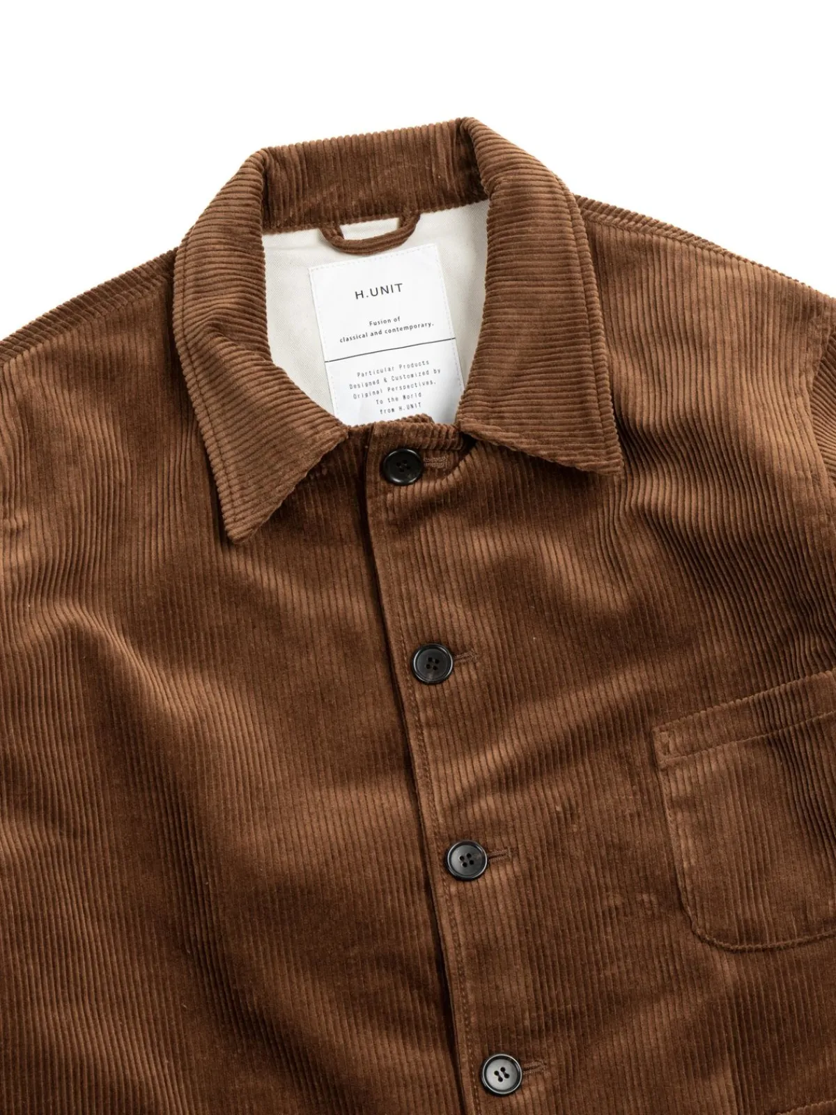 CORDUROY WORK JACKET CAMEL | H.UNIT Sale