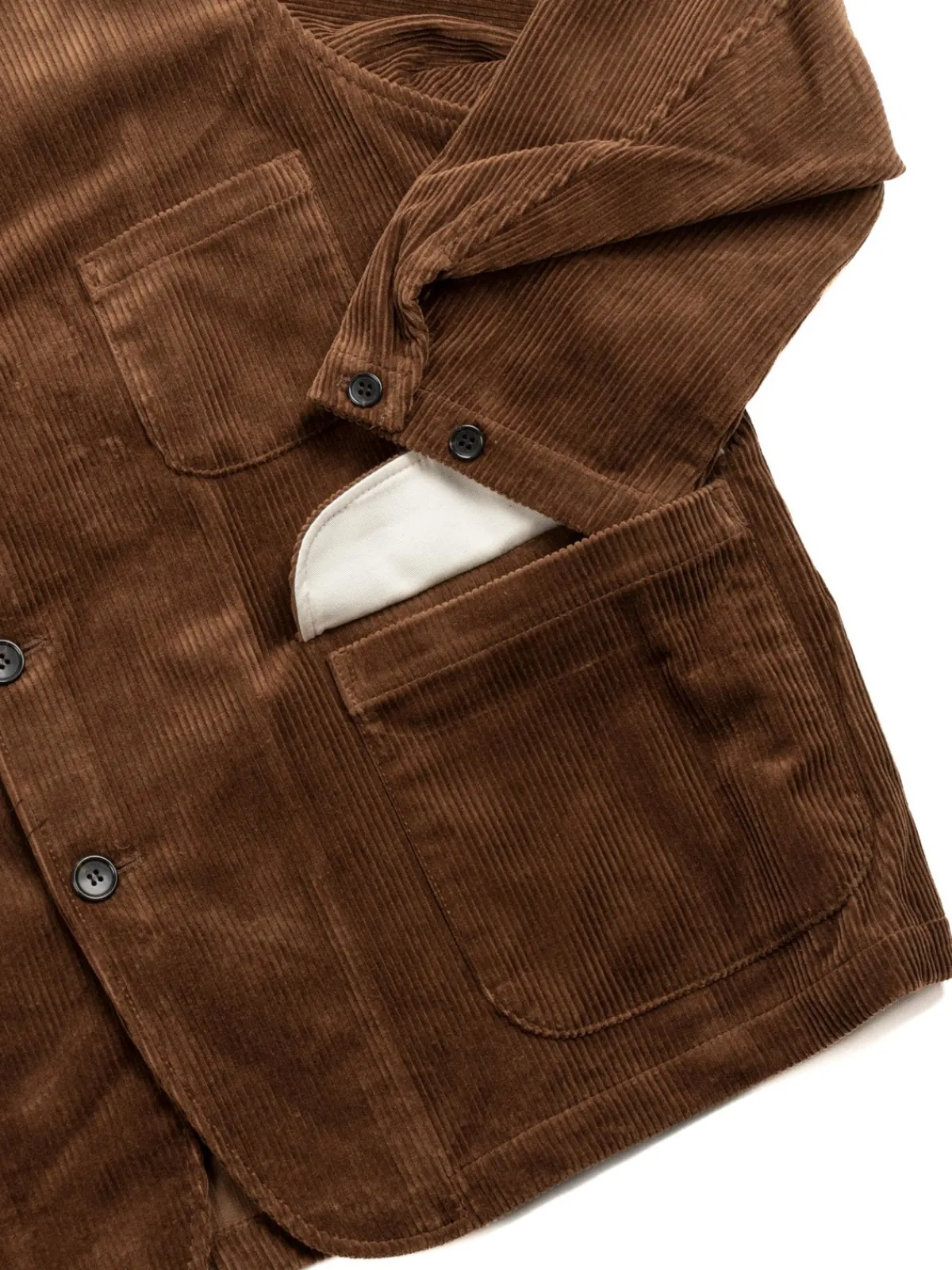 CORDUROY WORK JACKET CAMEL | H.UNIT Sale