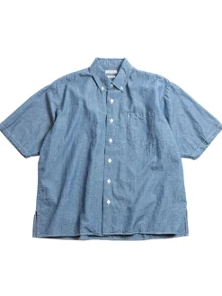 COTTON LINEN CHAMBRAY BD SHIRT INDIGO | SEUVAS New
