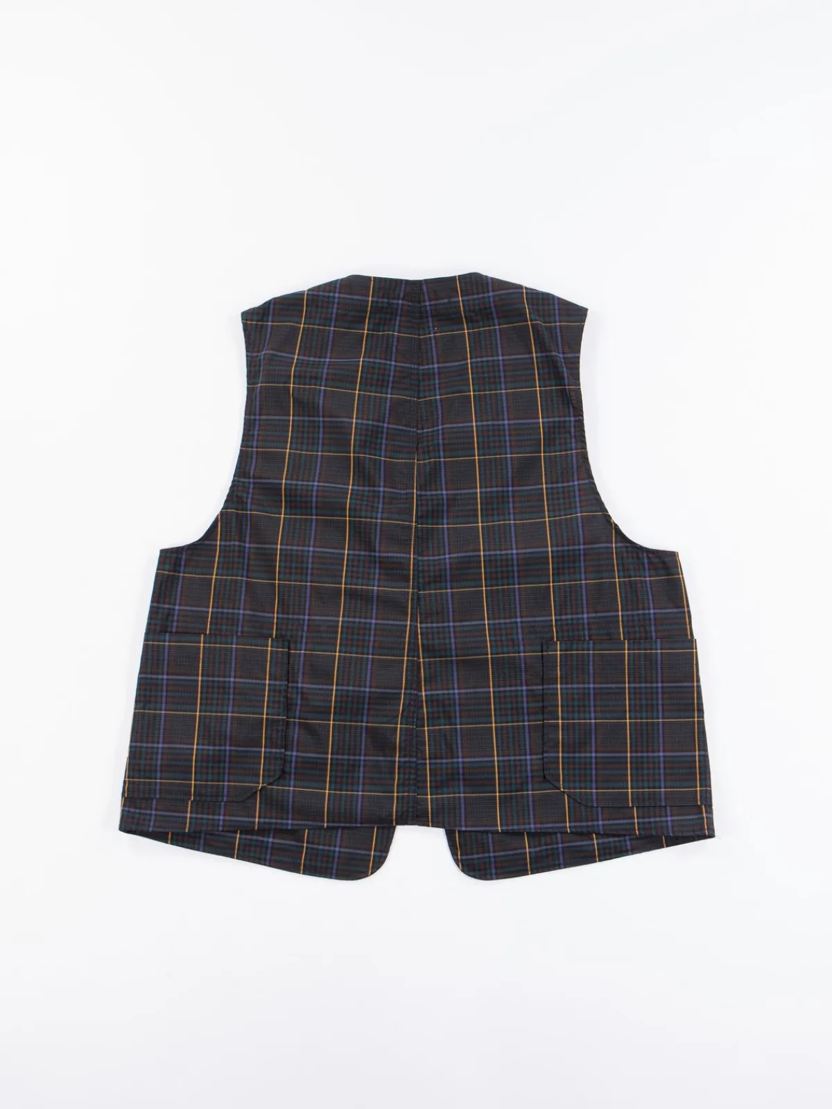 Dark Brown Polyester Rayon Glen Plaid Upland Vest | Engineered Garments Cheap