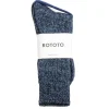DENIM TONE CREW SOCKS BLUE DENIM | RoToTo Shop