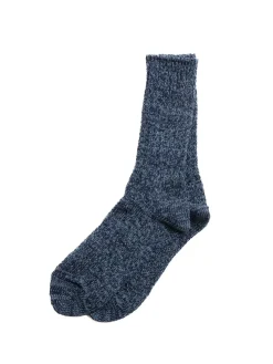 DENIM TONE CREW SOCKS BLUE DENIM | RoToTo Shop