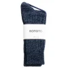 DENIM TONE CREW SOCKS DARK BLUE DENIM | RoToTo Store
