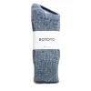 DENIM TONE CREW SOCKS ICE DENIM | RoToTo Sale