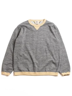 DOTSUME RIB L/S T–SHIRT CHARCOAL X BUTTER | Jackman Cheap