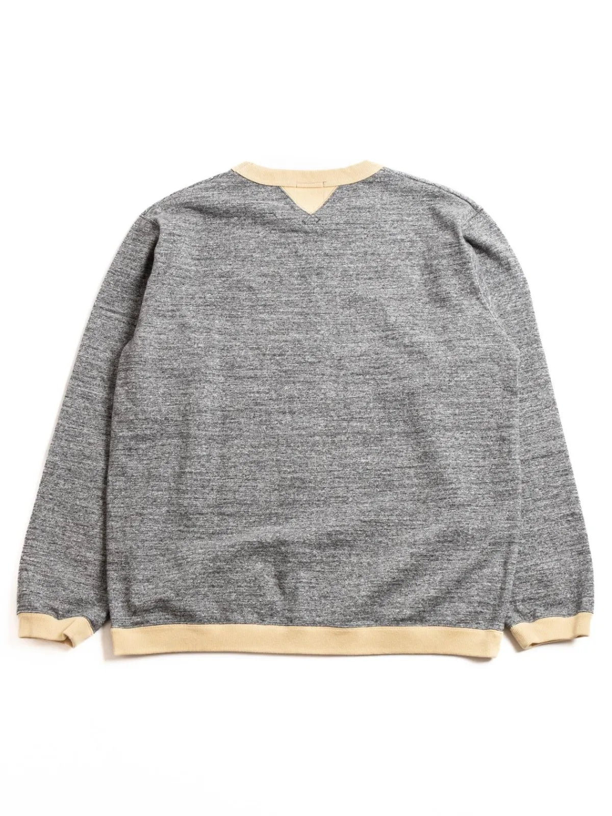 DOTSUME RIB L/S T–SHIRT CHARCOAL X BUTTER | Jackman Cheap