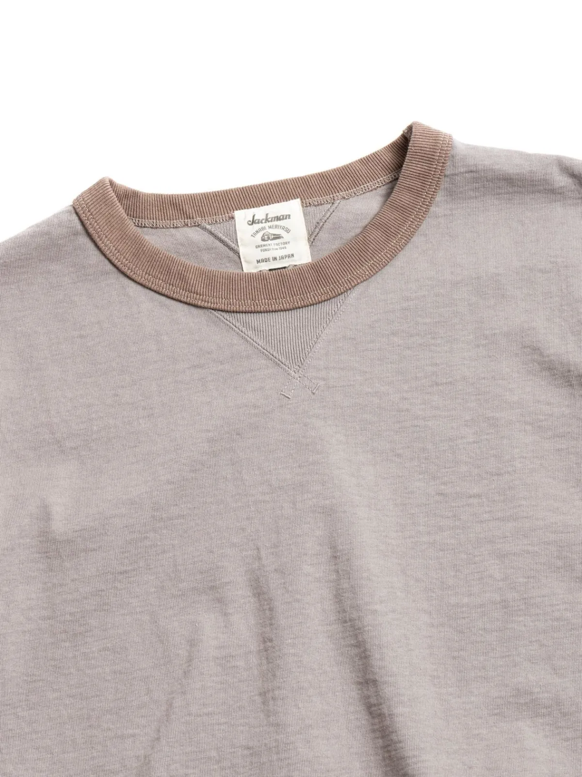 DOTSUME RIB T–SHIRT SOLID X GRAY BEIGE | Jackman Best Sale