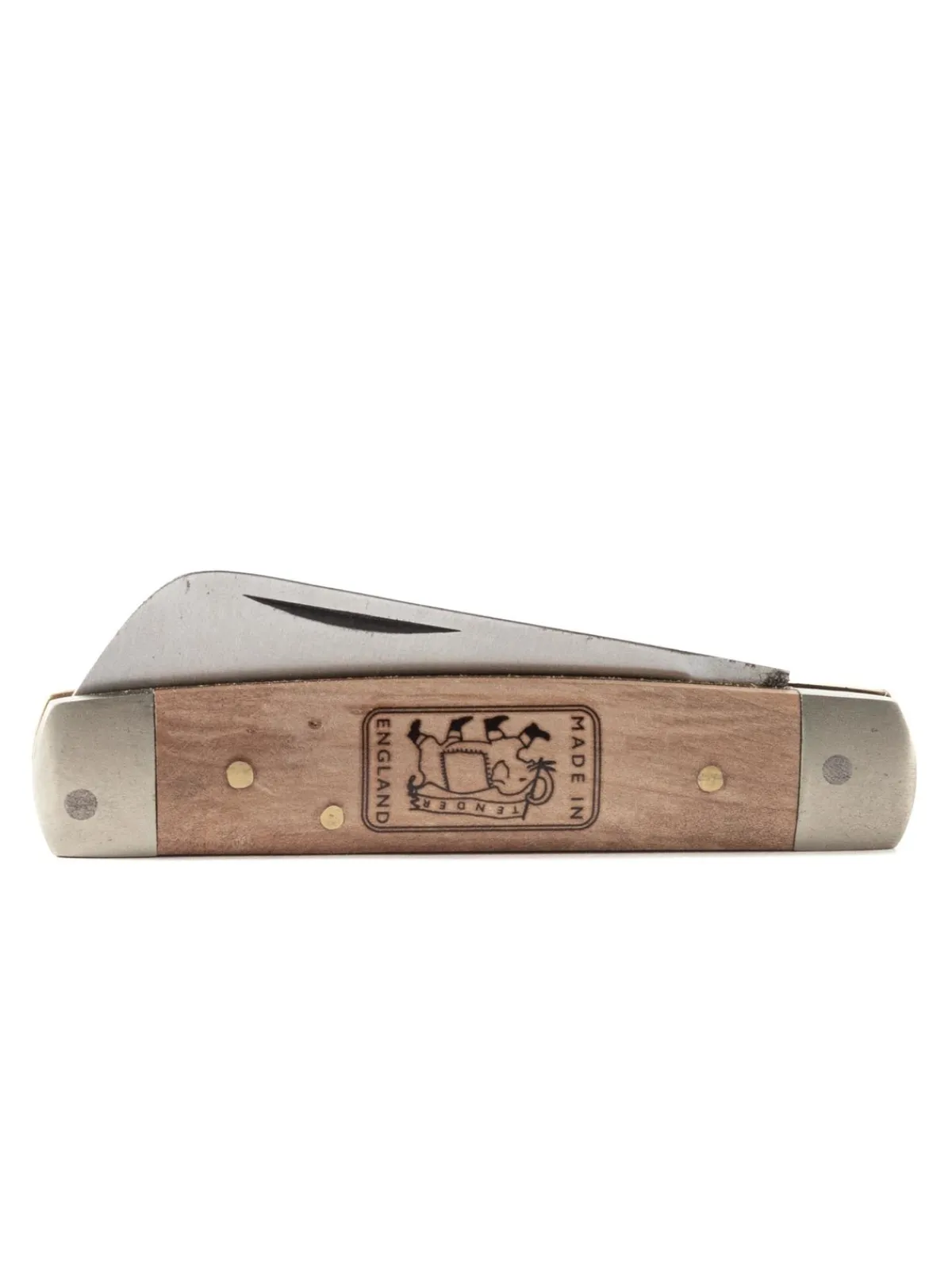 DOUBLE BOLSTER POCKET KNIFE CARBON STEEL AND PEAR WOOD POLISHED | Tender Co Hot