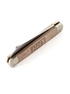 DOUBLE BOLSTER POCKET KNIFE CARBON STEEL AND PEAR WOOD POLISHED | Tender Co Hot