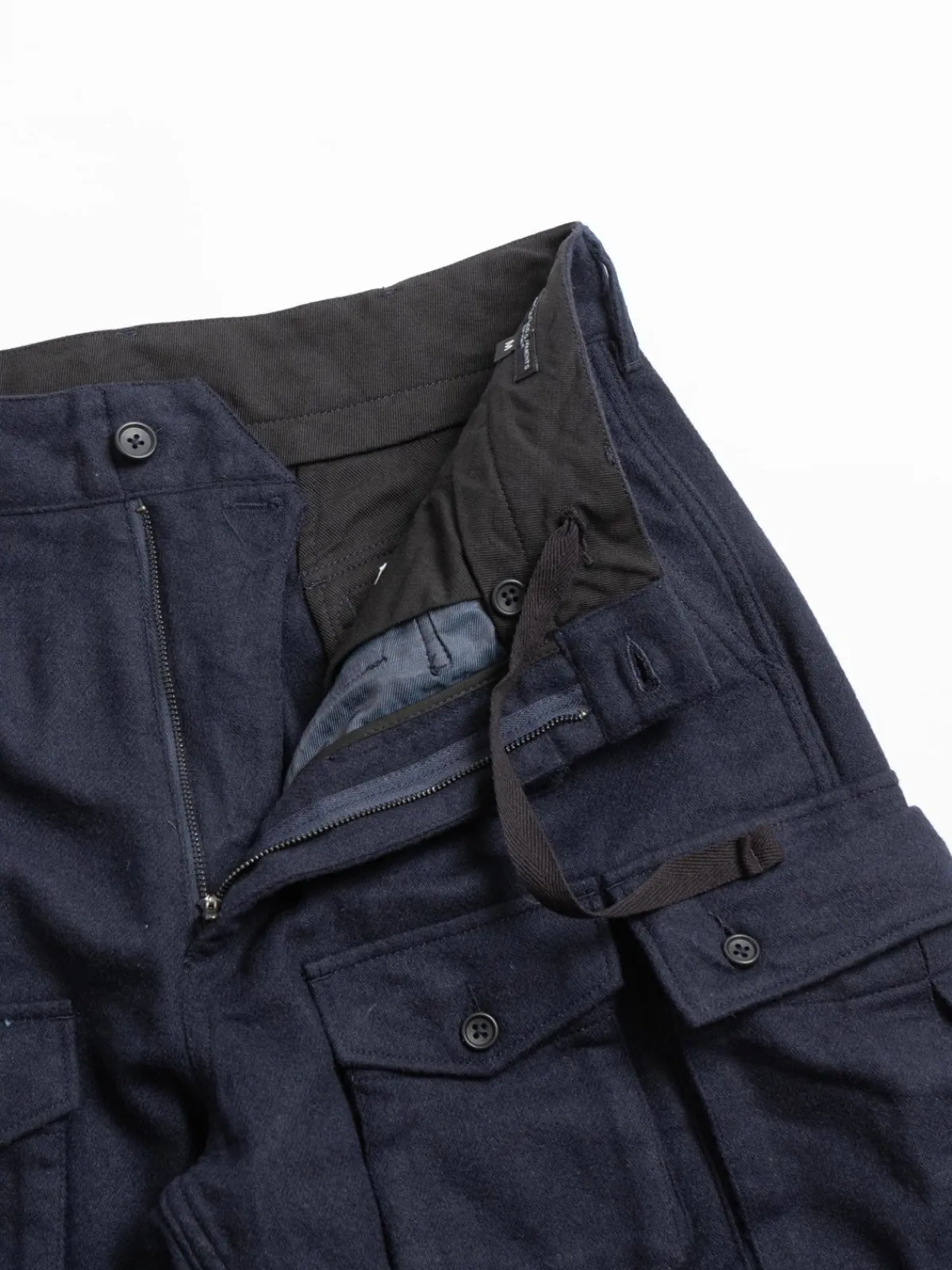 FA PANT NAVY SOLID POLY WOOL FLANNEL | Engineered Garments Online