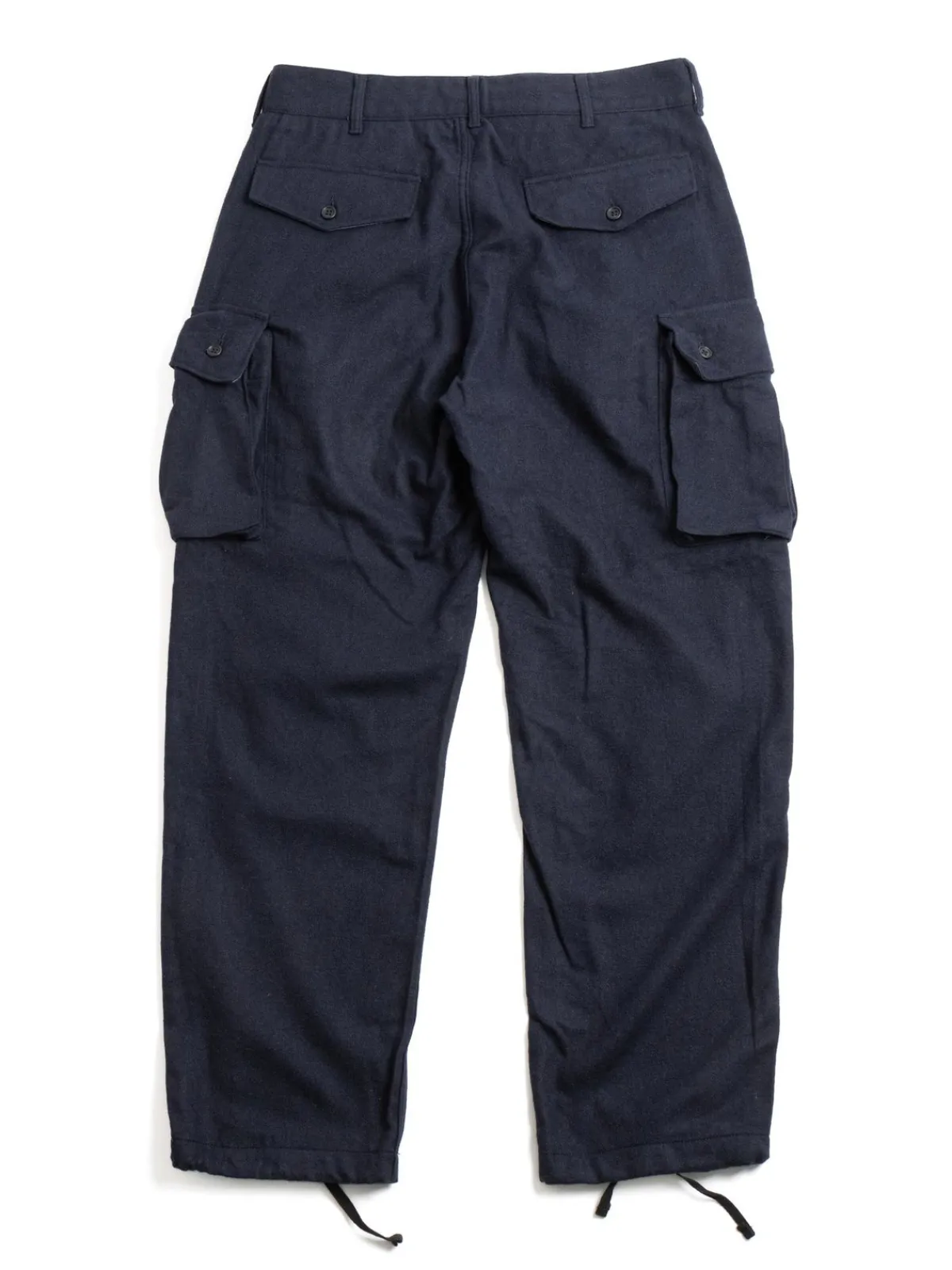 FA PANT NAVY SOLID POLY WOOL FLANNEL | Engineered Garments Online