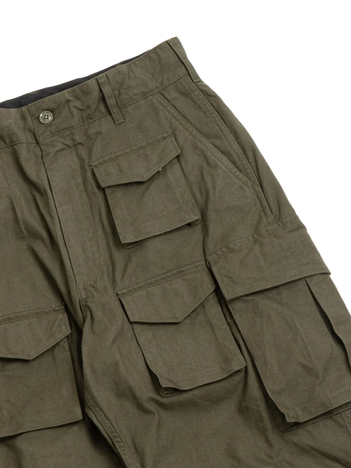 FA PANT OLIVE COTTON BRUSHED HB | Engineered Garments Discount