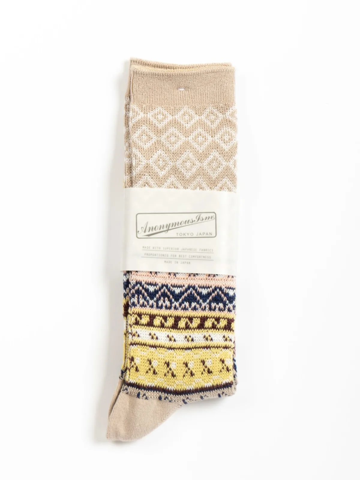 FAIR–ISLE JQ CREW BEIGE | Anonymous Ism Hot