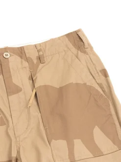FATIGUE PANT KHAKI ANIMAL PRINT COTTON FLAT TWILL | Engineered Garments Online