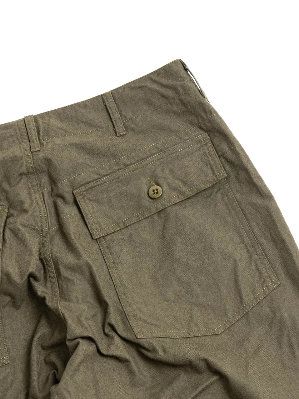 FATIGUE PANT OLIVE COTTON BRUSHED HB | Engineered Garments Clearance