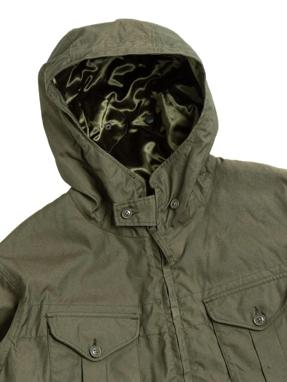 FIELD PARKA OLIVE CP WEATHER POPLIN | Engineered Garments Flash Sale