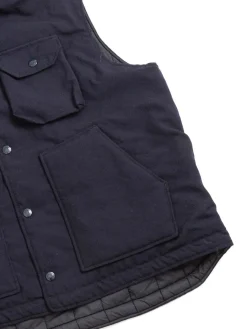 FIELD VEST DARK NAVY WOOL UNIFORM SERGE | Engineered Garments New