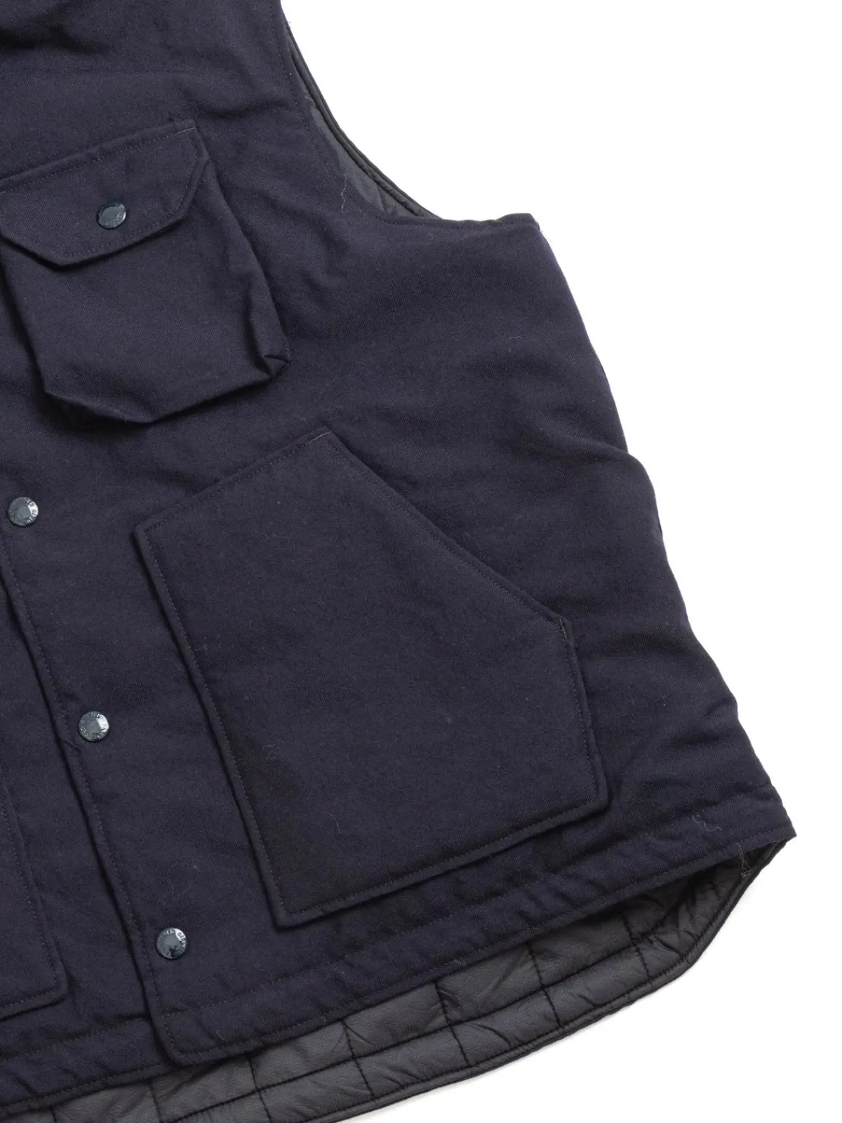 FIELD VEST DARK NAVY WOOL UNIFORM SERGE | Engineered Garments New