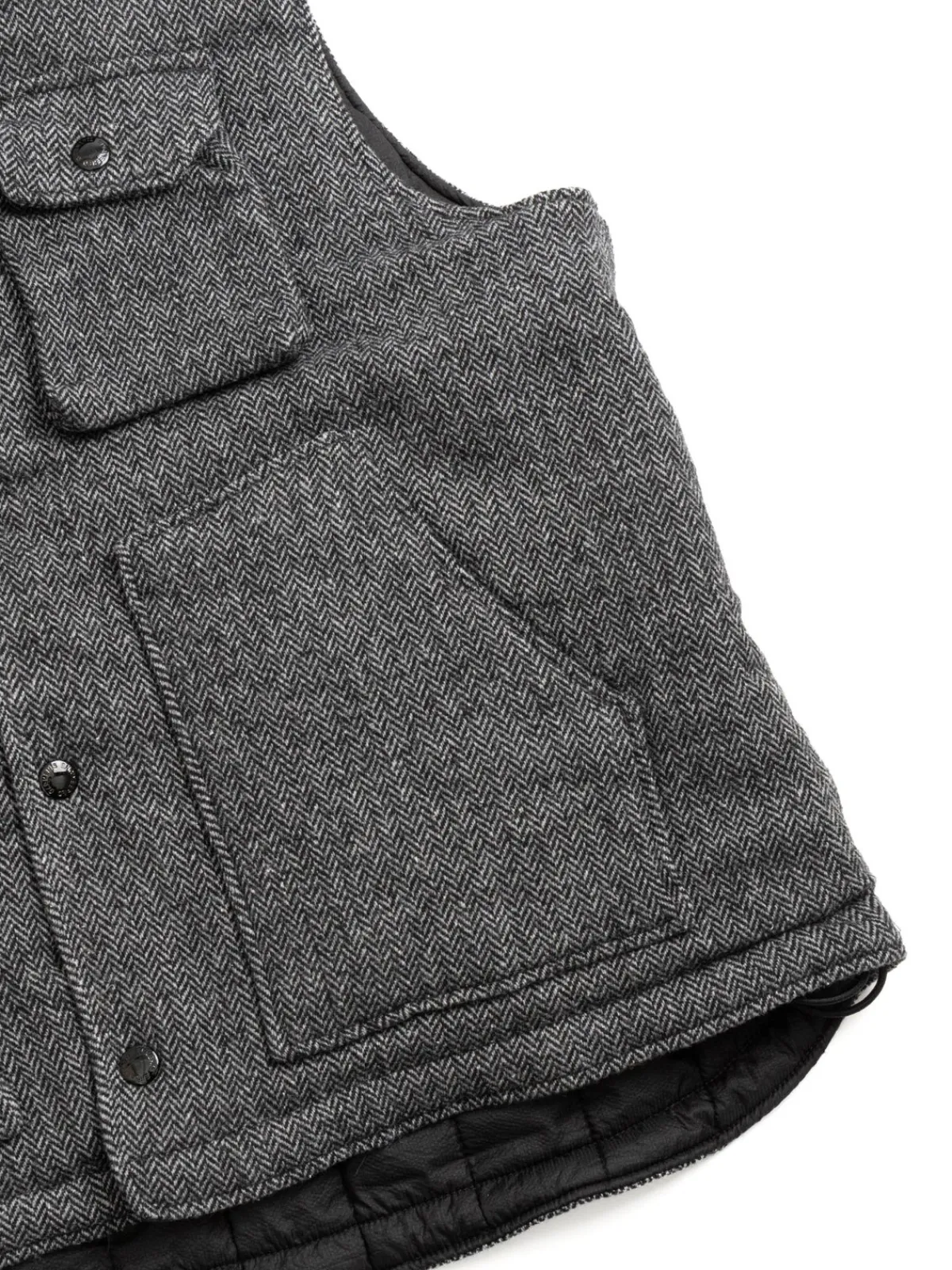 FIELD VEST GREY POLY WOOL HERRINGBONE | Engineered Garments Sale