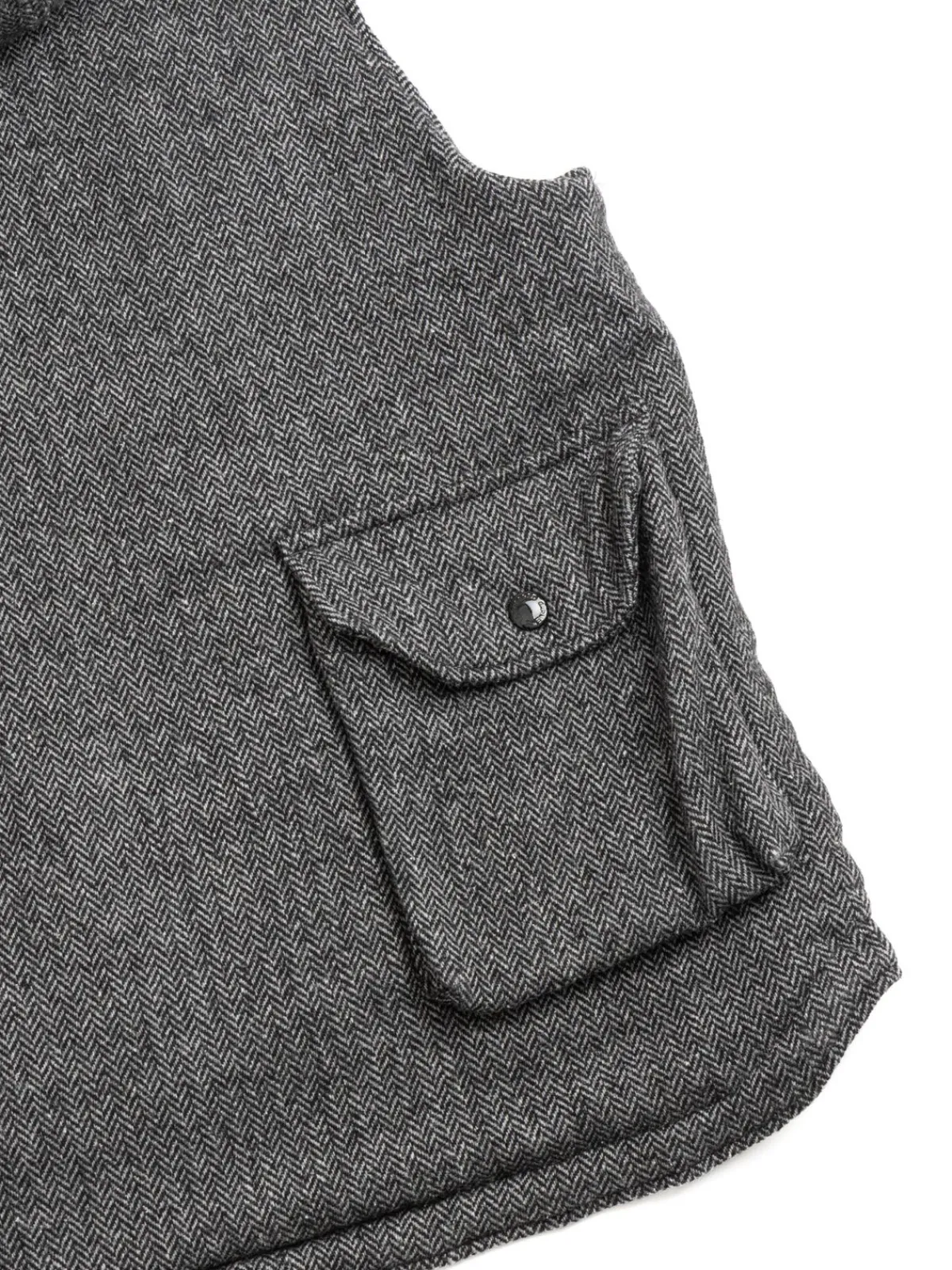 FIELD VEST GREY POLY WOOL HERRINGBONE | Engineered Garments Sale