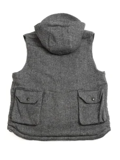 FIELD VEST GREY POLY WOOL HERRINGBONE | Engineered Garments Sale