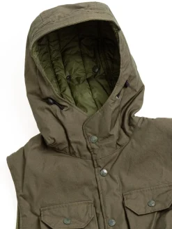 FIELD VEST OLIVE CP WEATHER POPLIN | Engineered Garments New