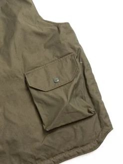 FIELD VEST OLIVE CP WEATHER POPLIN | Engineered Garments New