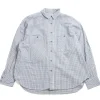 FLANNEL CHECK BIG POCKET WORK SHIRT BLUE | H.UNIT Shop