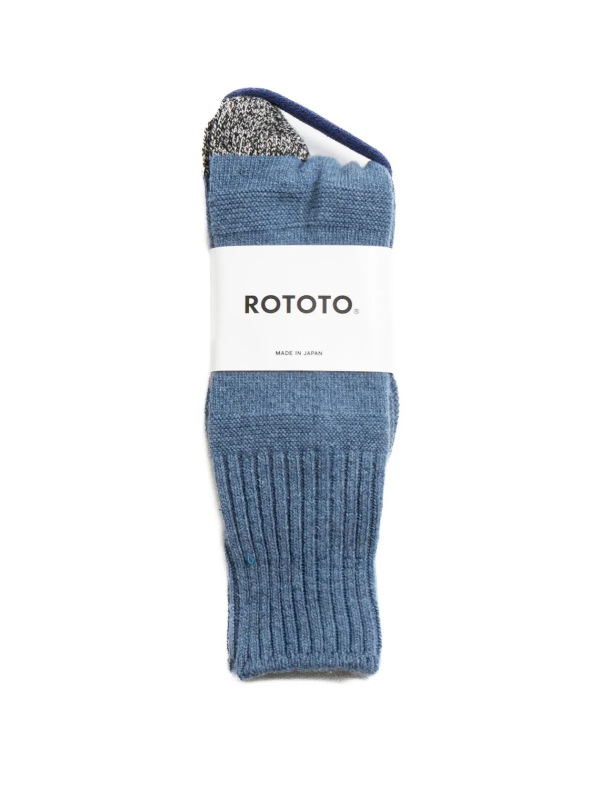 GUERNSEY PATTERN SOCKS L.BLUE/MIX BLACK | RoToTo Clearance