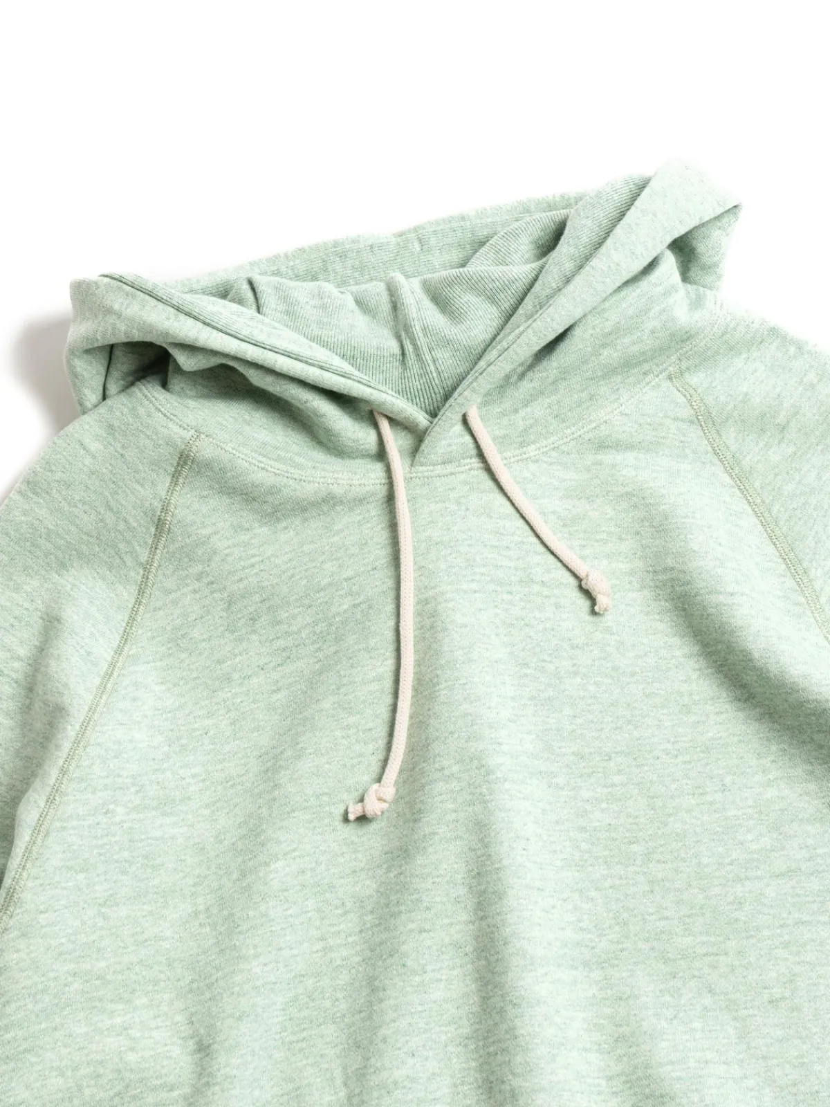88/12 HEATHER 4 NEEDLE RAGLAN HOODIE GREEN | DENIME Hot