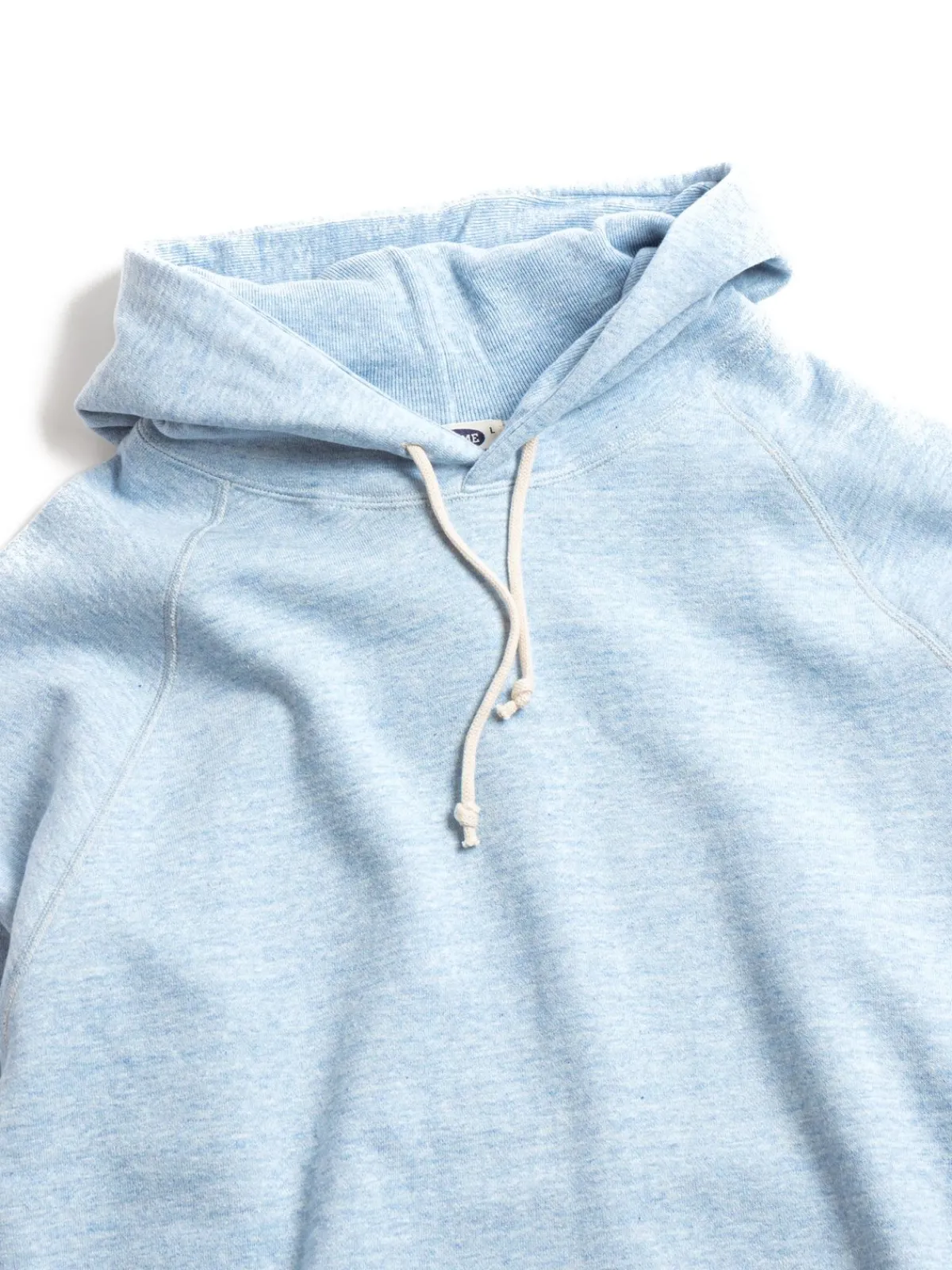 88/12 HEATHER 4 NEEDLE RAGLAN HOODIE NAVY | DENIME Store