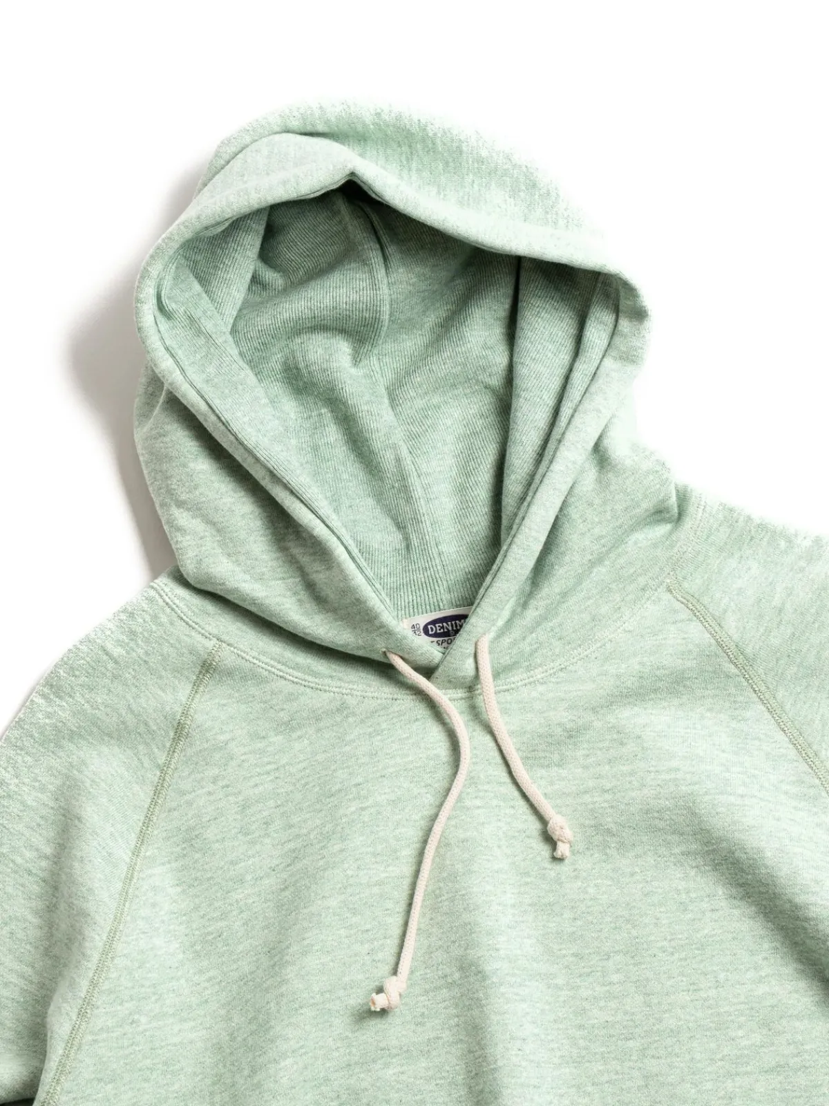 88/12 HEATHER 4 NEEDLE RAGLAN HOODIE GREEN | DENIME Hot