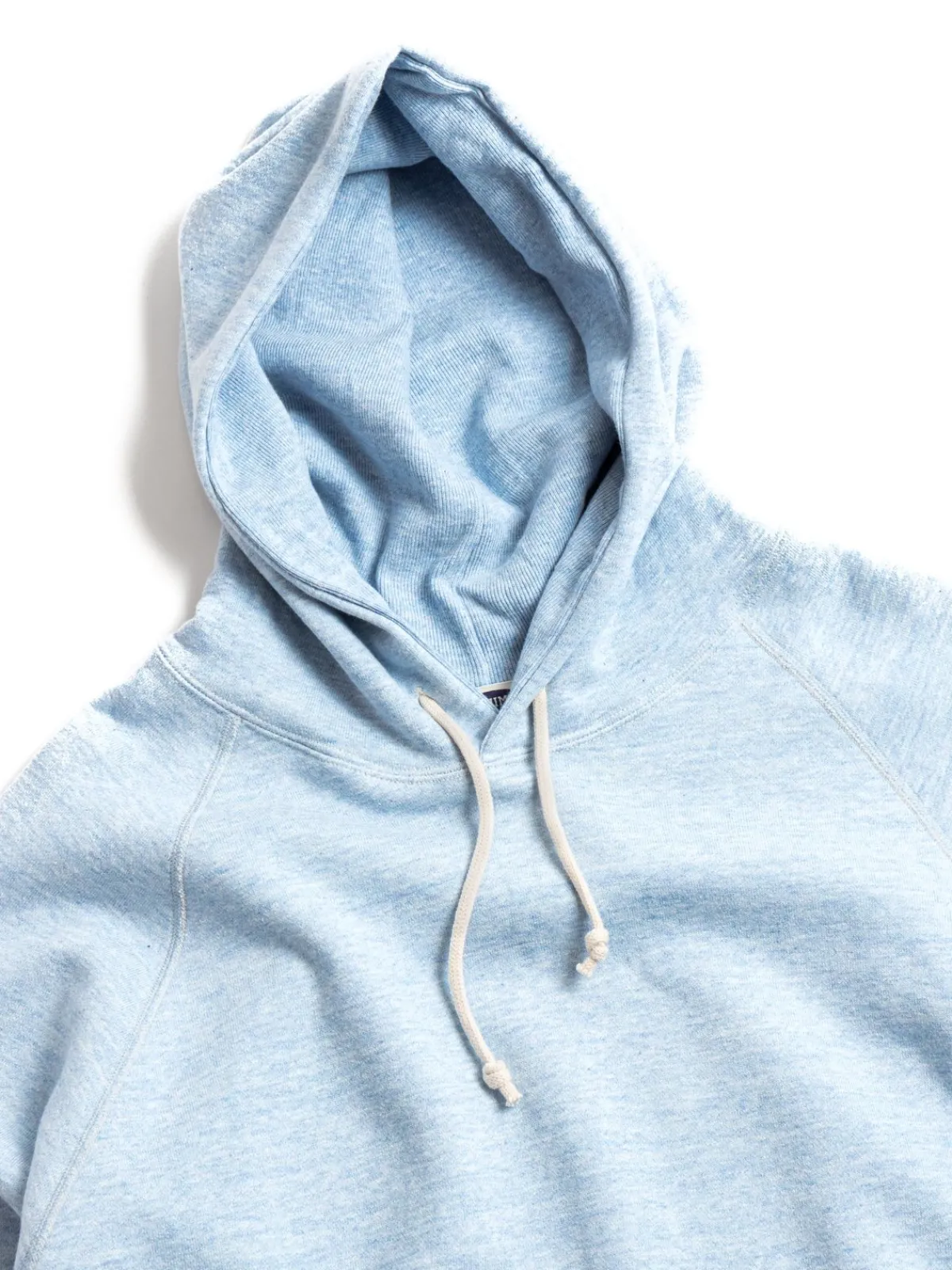 88/12 HEATHER 4 NEEDLE RAGLAN HOODIE NAVY | DENIME Store