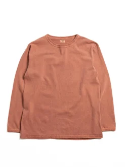 HEAVY WEIGHT PIGMENT DYED L/S TEE BRICK RED | DUBBLE WORKS Sale