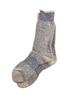 HEMP THICK PILE CREW NAVY MELANGE | Anonymous Ism Outlet