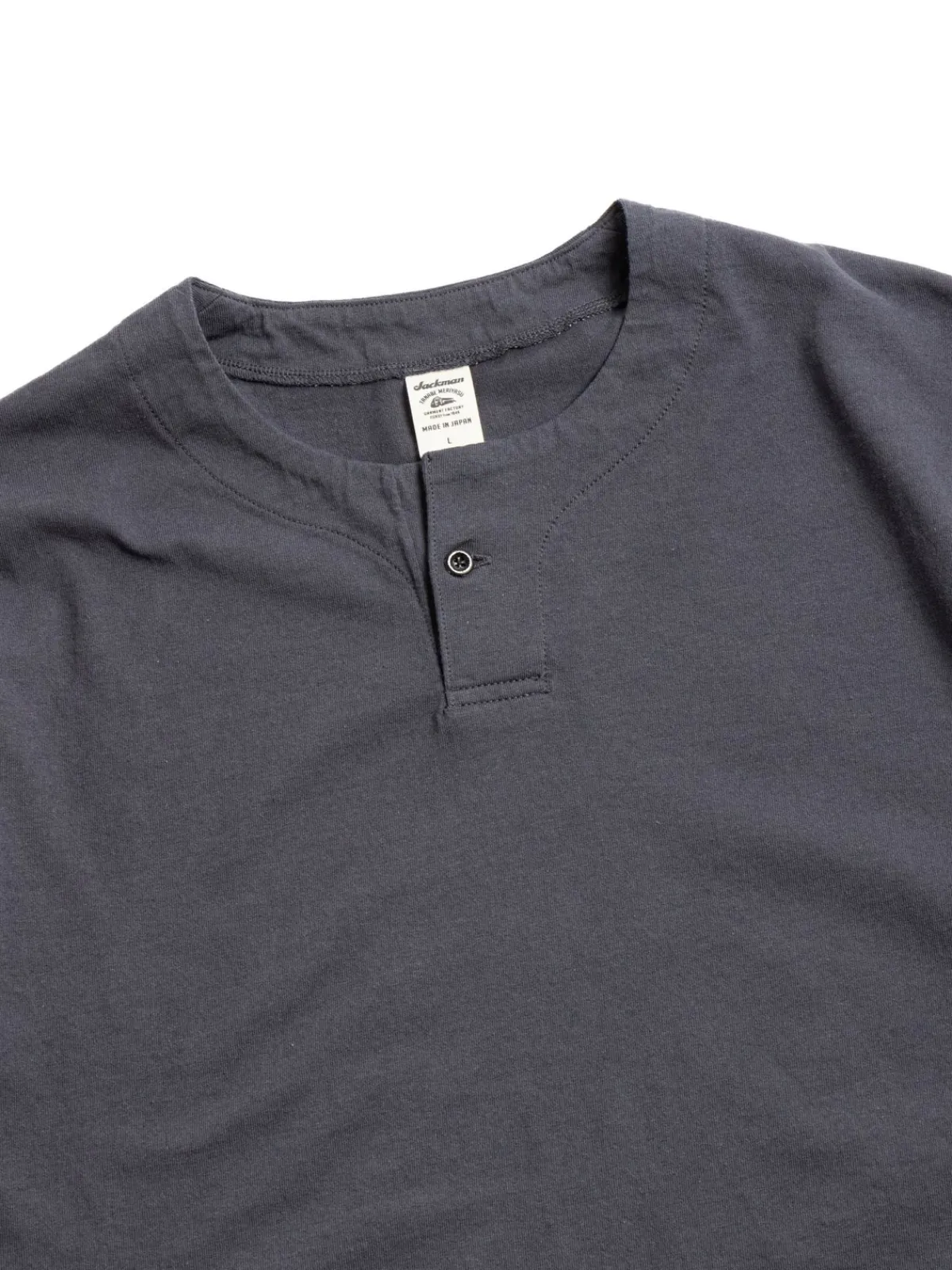 HENLEY T–SHIRT DARK BLUE GRAY | Jackman Hot