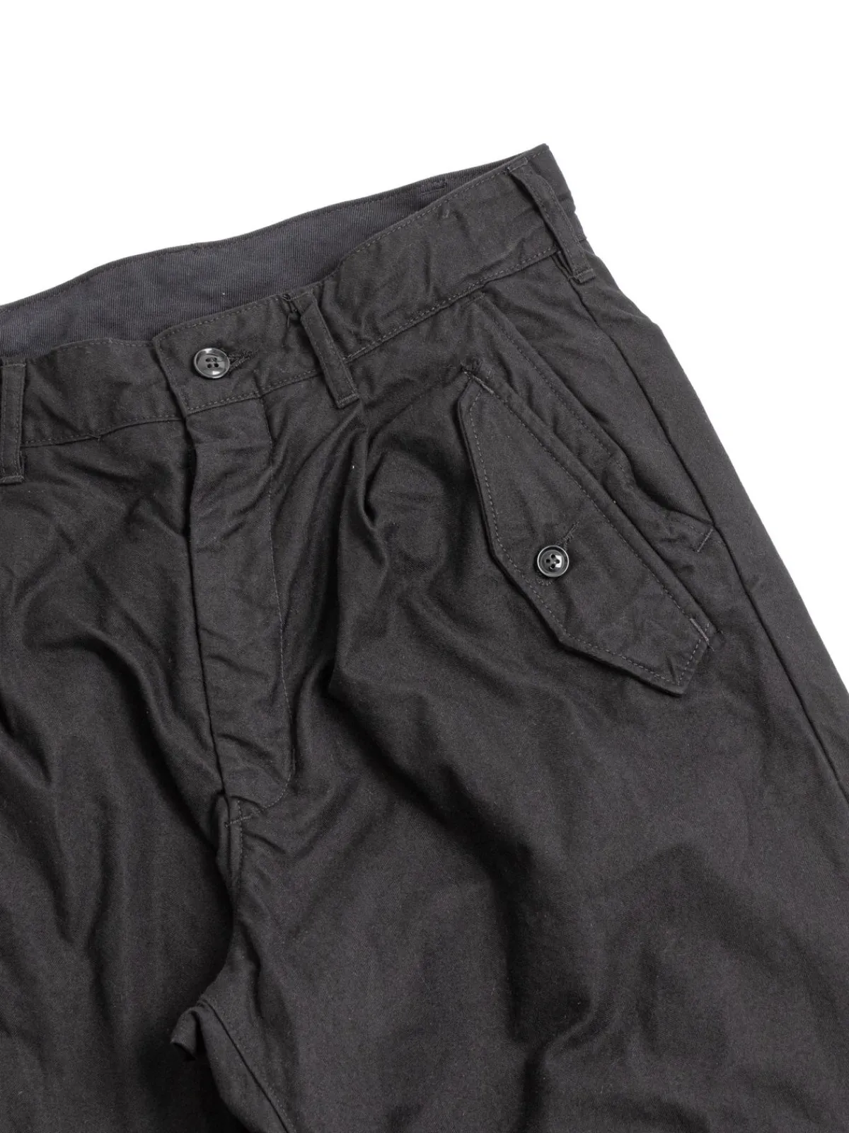 IAC PANT BLACK COTTON BRUSHED HB | Engineered Garments New
