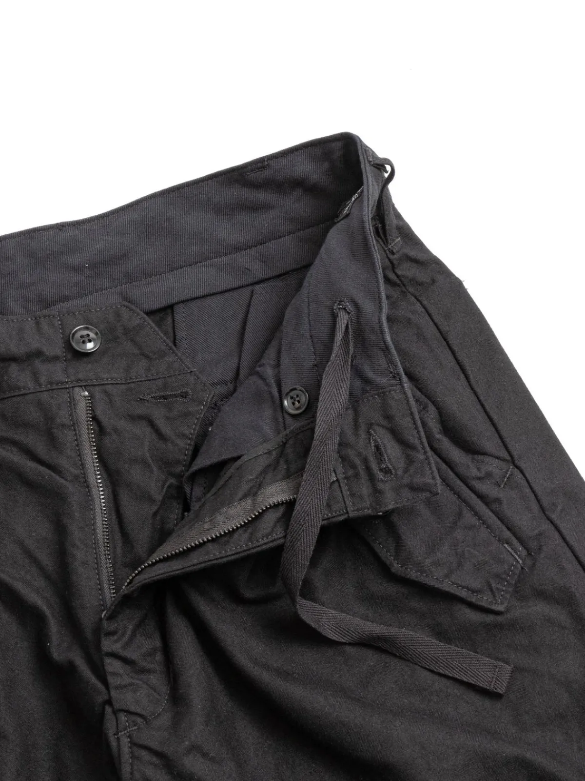IAC PANT BLACK COTTON BRUSHED HB | Engineered Garments New