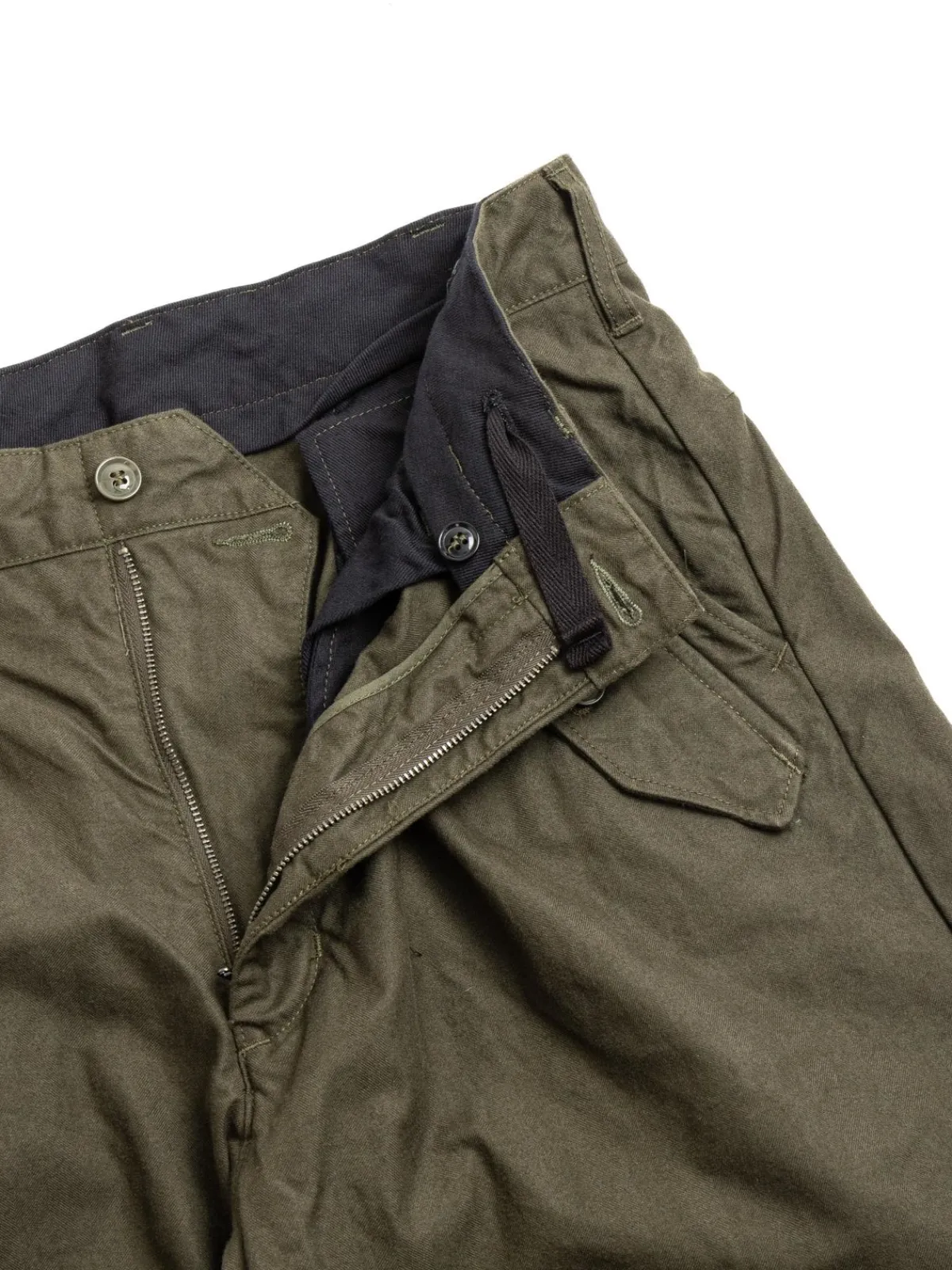 IAC PANT OLIVE COTTON BRUSHED HB | Engineered Garments Flash Sale