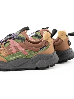 IWANO 2 MAN LEATHER & TECHNICAL FABRIC BROWN | FLOWER MOUNTAIN Cheap
