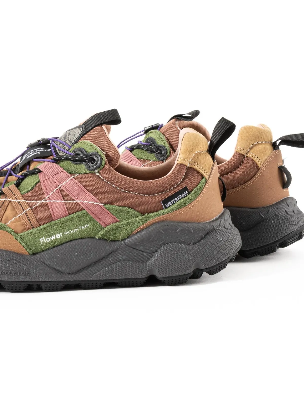 IWANO 2 MAN LEATHER & TECHNICAL FABRIC BROWN | FLOWER MOUNTAIN Cheap