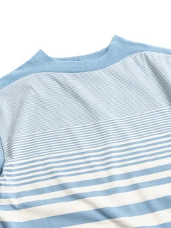 JG&ndash;CS10 SEASIDE T&ndash;SHIRT SAX / OFF WHITE | Warehouse & Co Hot